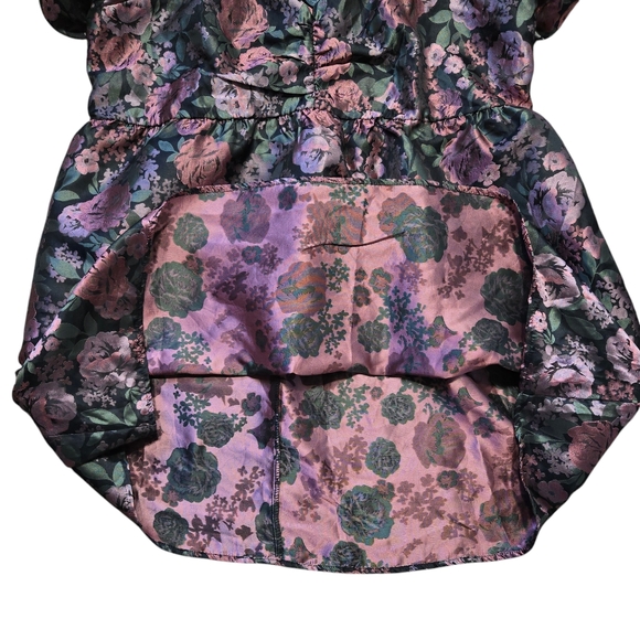 Arula Evie Floral Jacquard Puff Sleeve Mini Dress Size C 3X - Picture 3 of 6